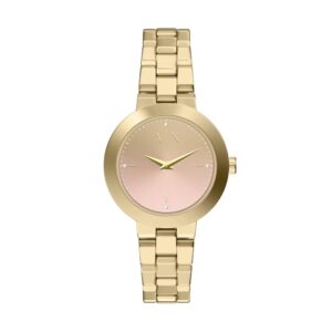 Armani Exchange Women Quartz Rose Gold, Pink Dial...