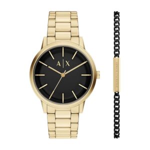 Armani Exchange Lexington Pave Men Quartz Black...