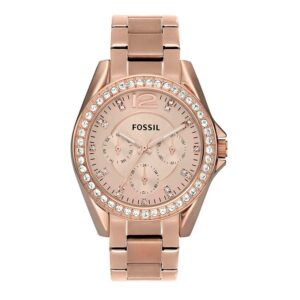 Fossil Riley Women Quartz Rose Gold Dial...
