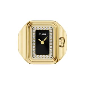 Fossil Raquel Watch Ring Women Quartz Dial Gold...