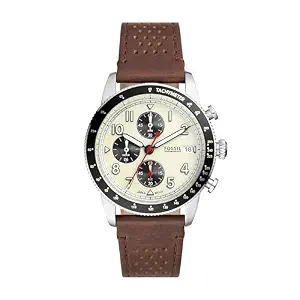 Fossil Sport Tourer Men Quartz Cream Dial...