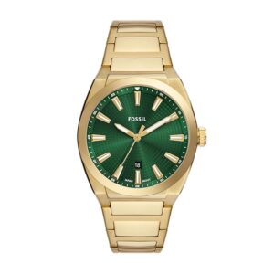 Fossil Everett Men Quartz Green Dial Analog...