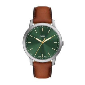 Fossil Minimalist Men Quartz Green Dial Analog...