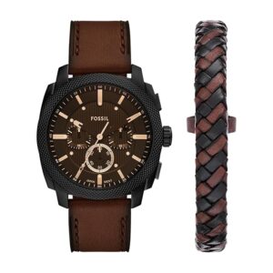 Fossil Machine Men Quartz Black Dial Chronograph...