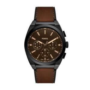 Fossil Everett Men Quartz Black Dial Chronograph...