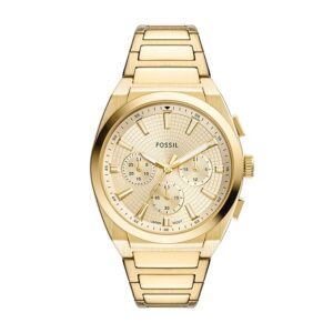 Fossil Everett Men Quartz Gold Dial Chronograph...
