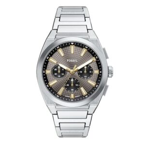 Fossil Everett Men Quartz Grey Dial Analog...