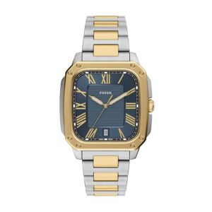 Fossil Crosby Men Quartz Blue Dial Analog Stainless...