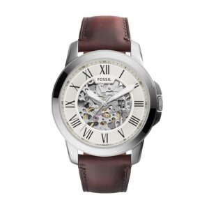 Fossil Grant Men Automatic Beige Dial Analog...