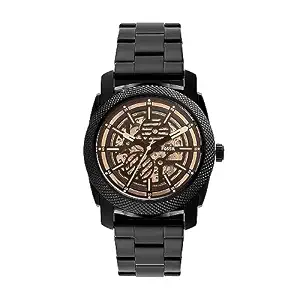 Fossil Machine Men Automatic Black Dial Analog...