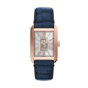 Fossil Carraway Men Automatic Silver Dial Analog...