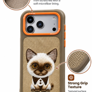 NIMMY FRIENDS Premium Embroidered Cat Phone Case |...