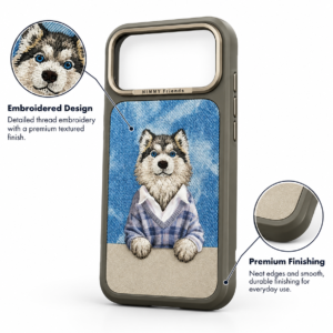 NIMMY Friends Husky Dog Embroidered Phone Case |...