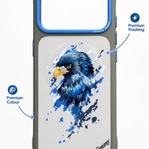 NIMMY FRIENDS Blue Eagle Embroidered Phone Case |...