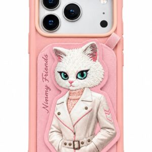 NIMMY FRIENDS Cute Cat Embroidered Phone Case |...