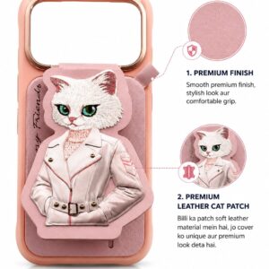 NIMMY FRIENDS Cute Cat Embroidered Phone Case |...