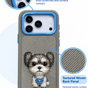 NIMMY Friends Cute Puppy Embroidered Phone Case for...